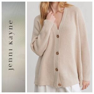 JENNI KAYNE Cashmere Cocoon Cardigan XXS Oatmeal